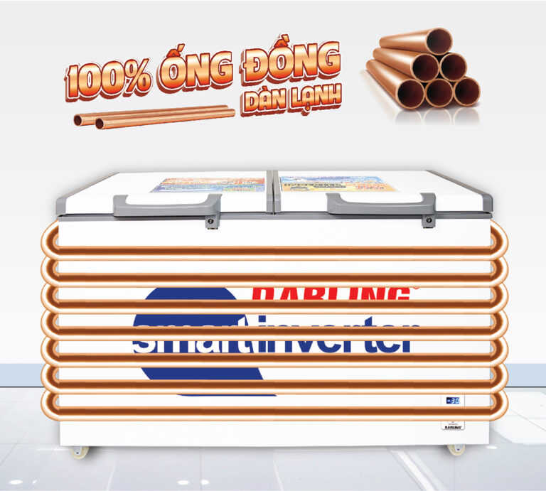Tủ dông darling 970l DMF-9779ASI dàn lạnh đồng
