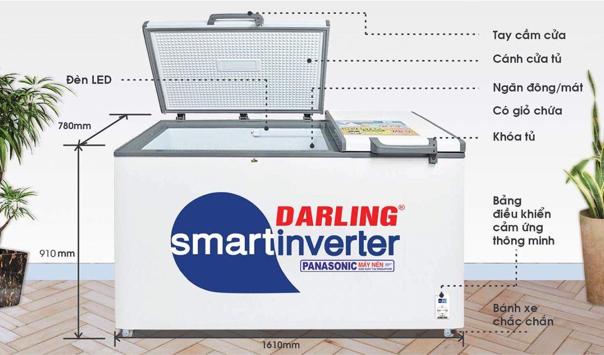 Tủ đông Darling 770 lít DMF-7779 ASI Smart Inverter